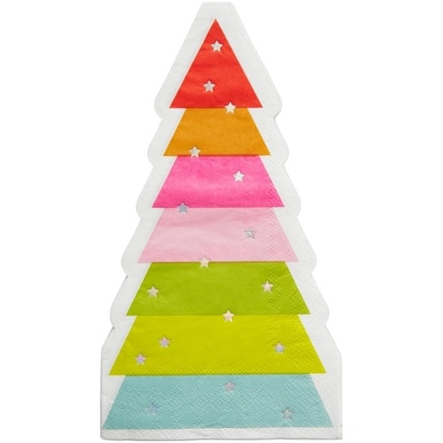 Rainbow Holiday Tree Guest Napkins