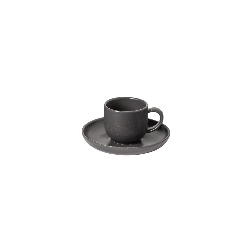 Seed Grey (Pacifica Pattern) 2 oz. Cup & Saucer (Espresso)