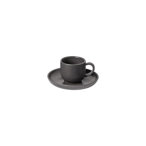 Seed Grey (Pacifica Pattern) 2 oz. Cup & Saucer (Espresso)