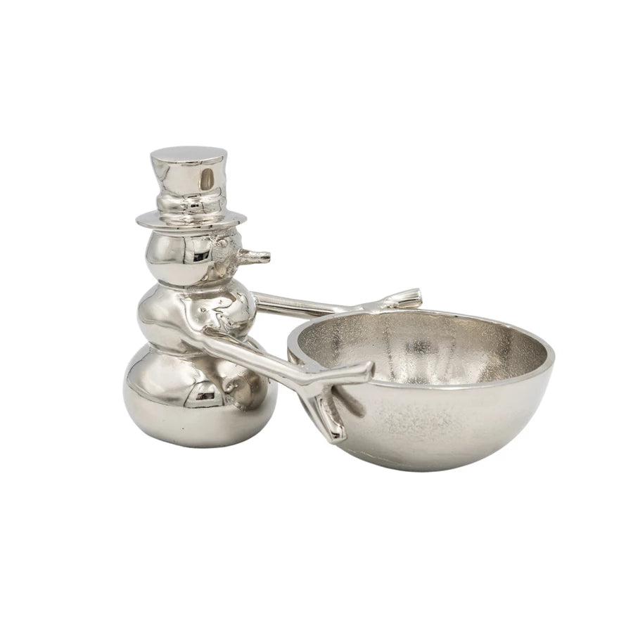 Snowman Holding Bowl