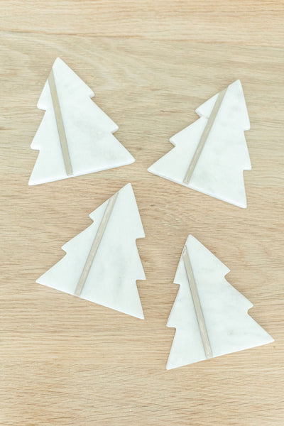 Marble Tree Coasters - Set of 2