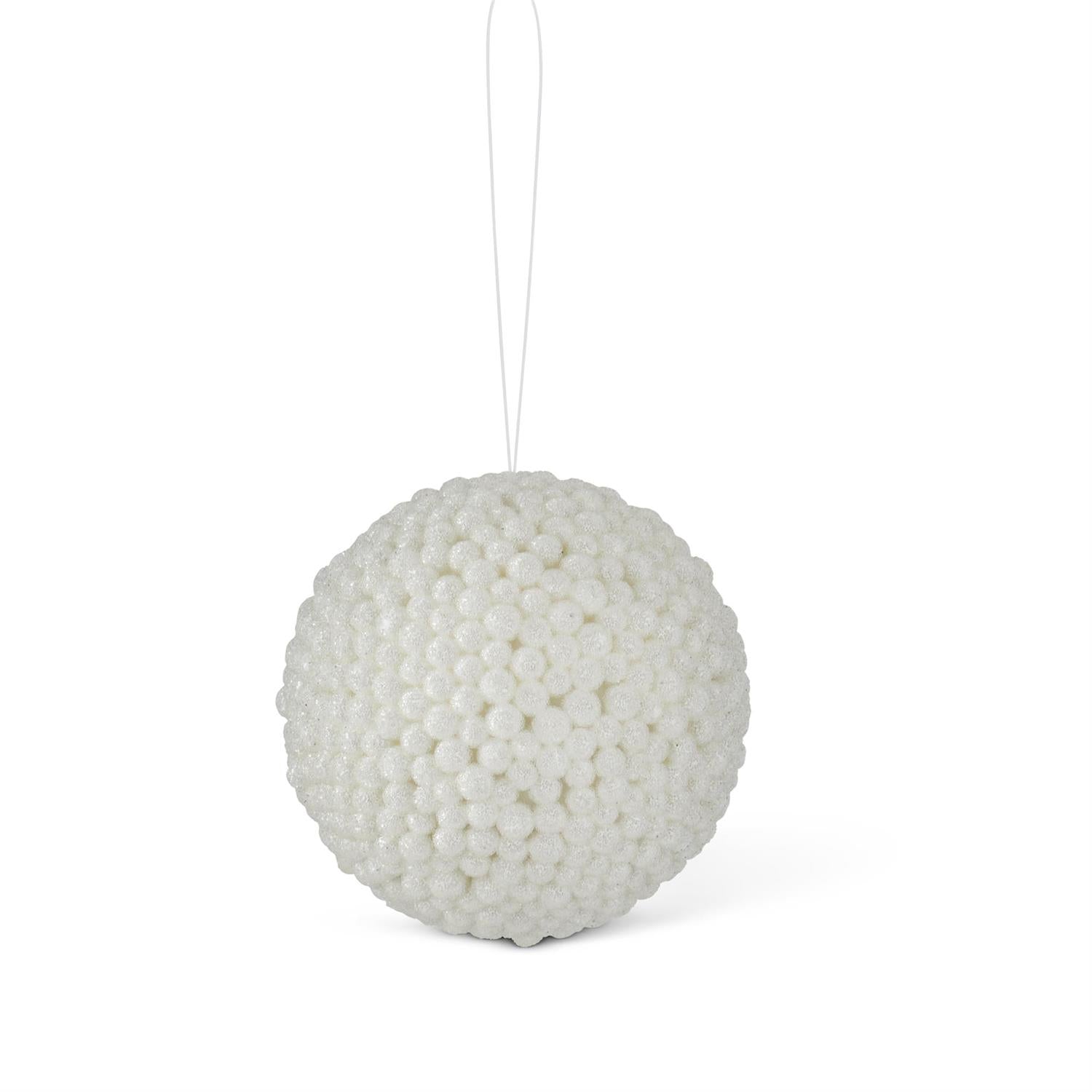 Icy White Berry Ball Ornament - 5.25in
