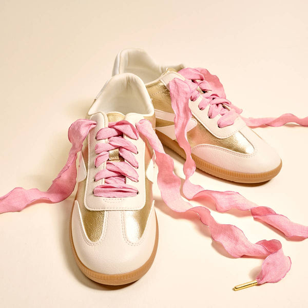 Step It Up Shoelaces – Frilly Pink