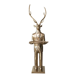 Deer with Tray - Gold