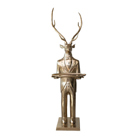 Deer with Tray - Gold