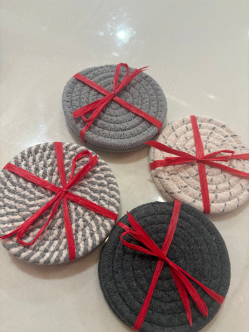 Set of 2 Coasters - assorted colors