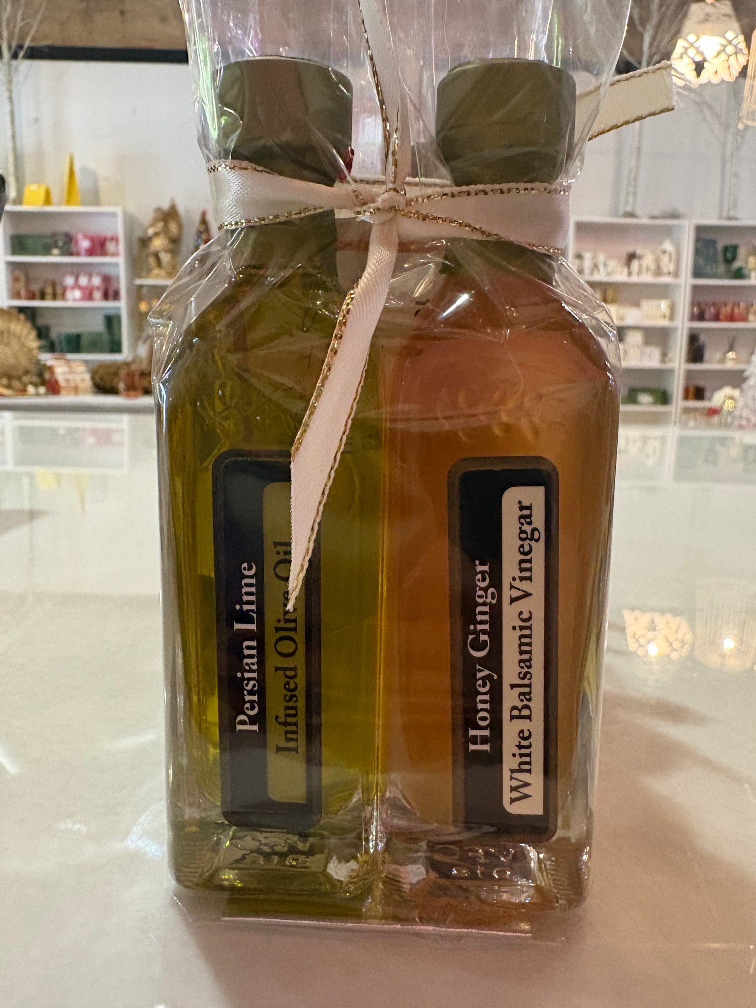 Persian Lime Olive Oil & Honey Ginger White Balsamic Gift Set