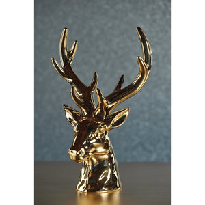 Rocky Mountain Ceramic Stag Head - Gold