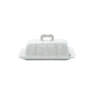 Incanto Stone White Baroque Butter Dish