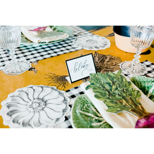 Black Frame Place Card - Bottom Fold (12 Pcs.)